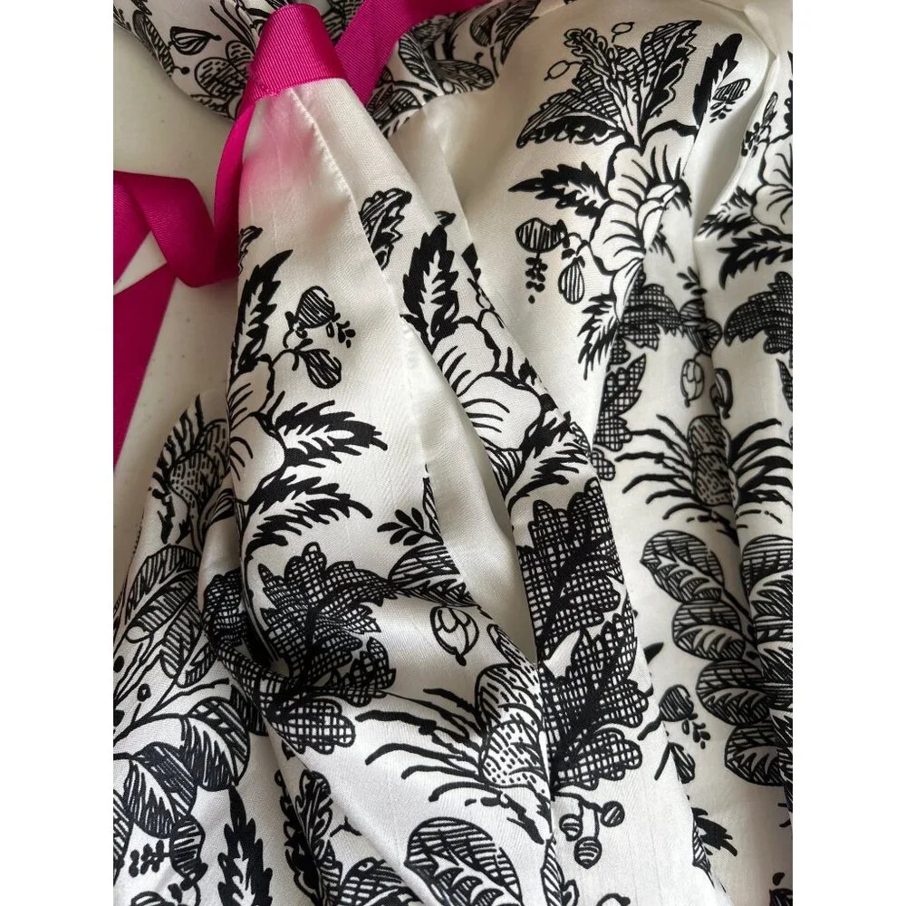 Jessica Howard Sleeveless Black & White Floral Dress With Pink Accents Size 6P - Picture 11 of 12